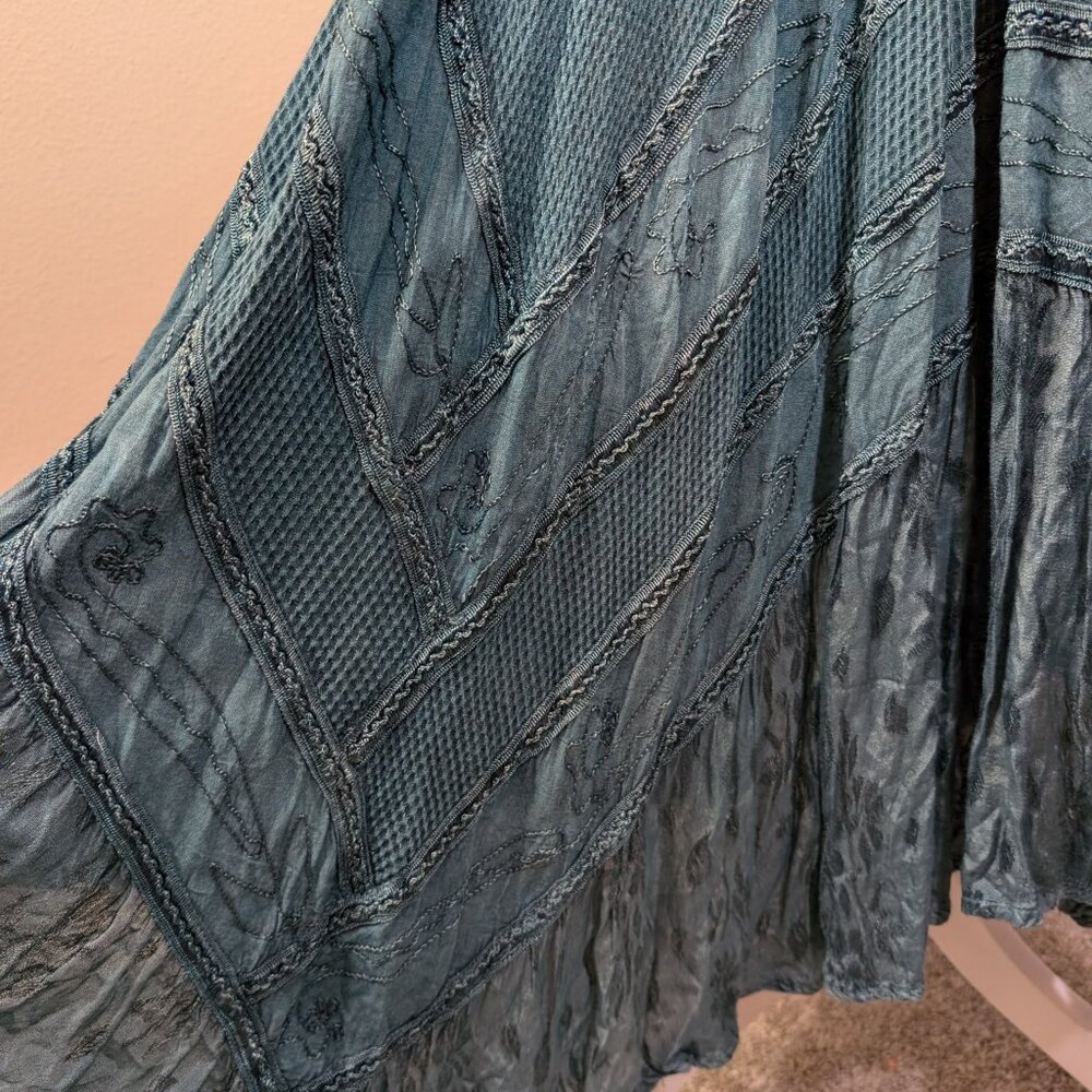 SOLD. Boho Lace up Renaissance Dress - Picture 7 of 10